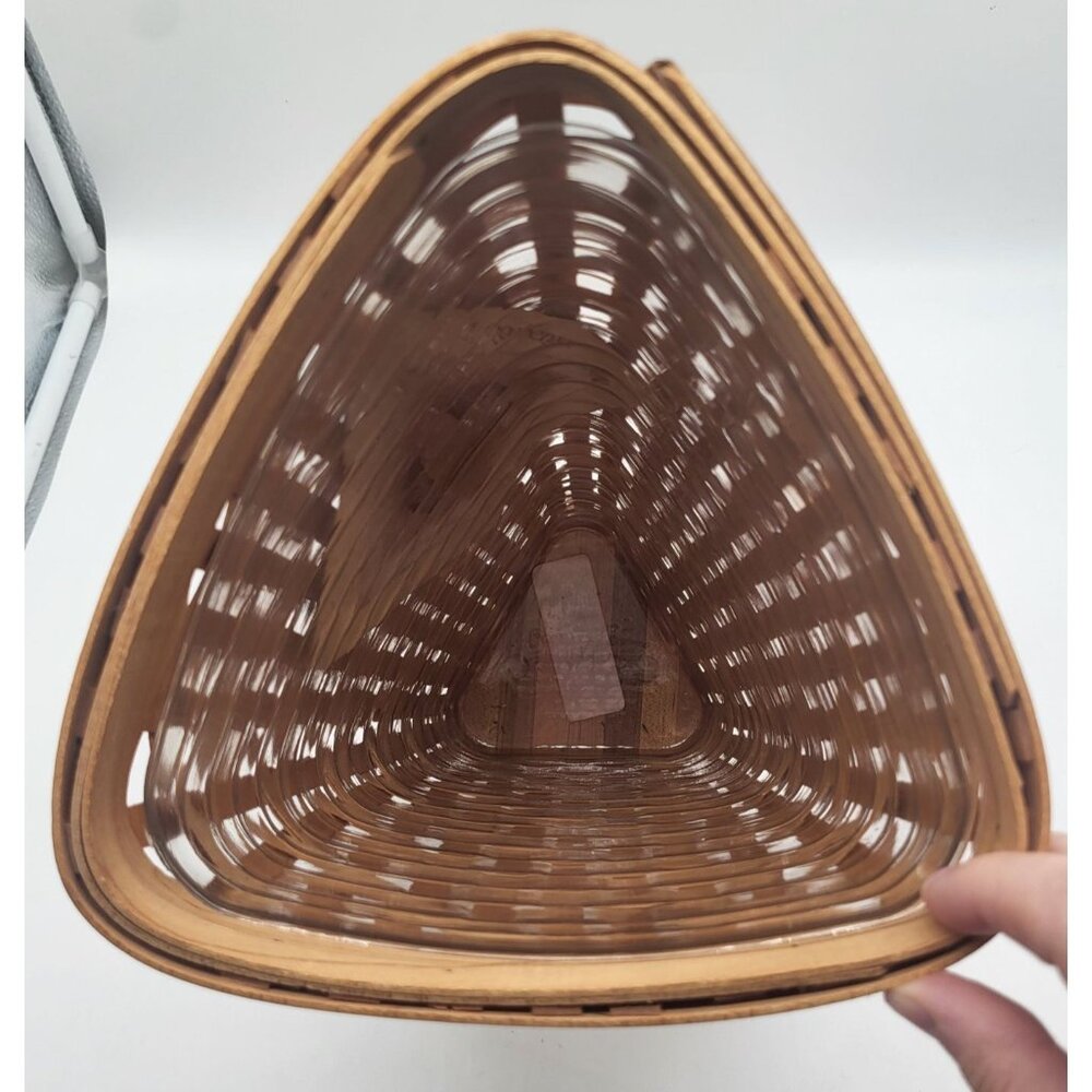 Longaberger 2005 Collectors Club Heartwood Vase Basket and Protector - Picture 3 of 11